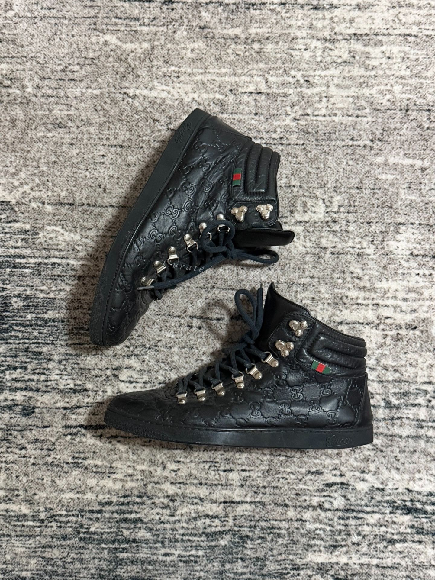 Gucci Gucci Embossed All-over Print Carabiner Boots Size US 9 / EU 42 - 1 Thumbnail