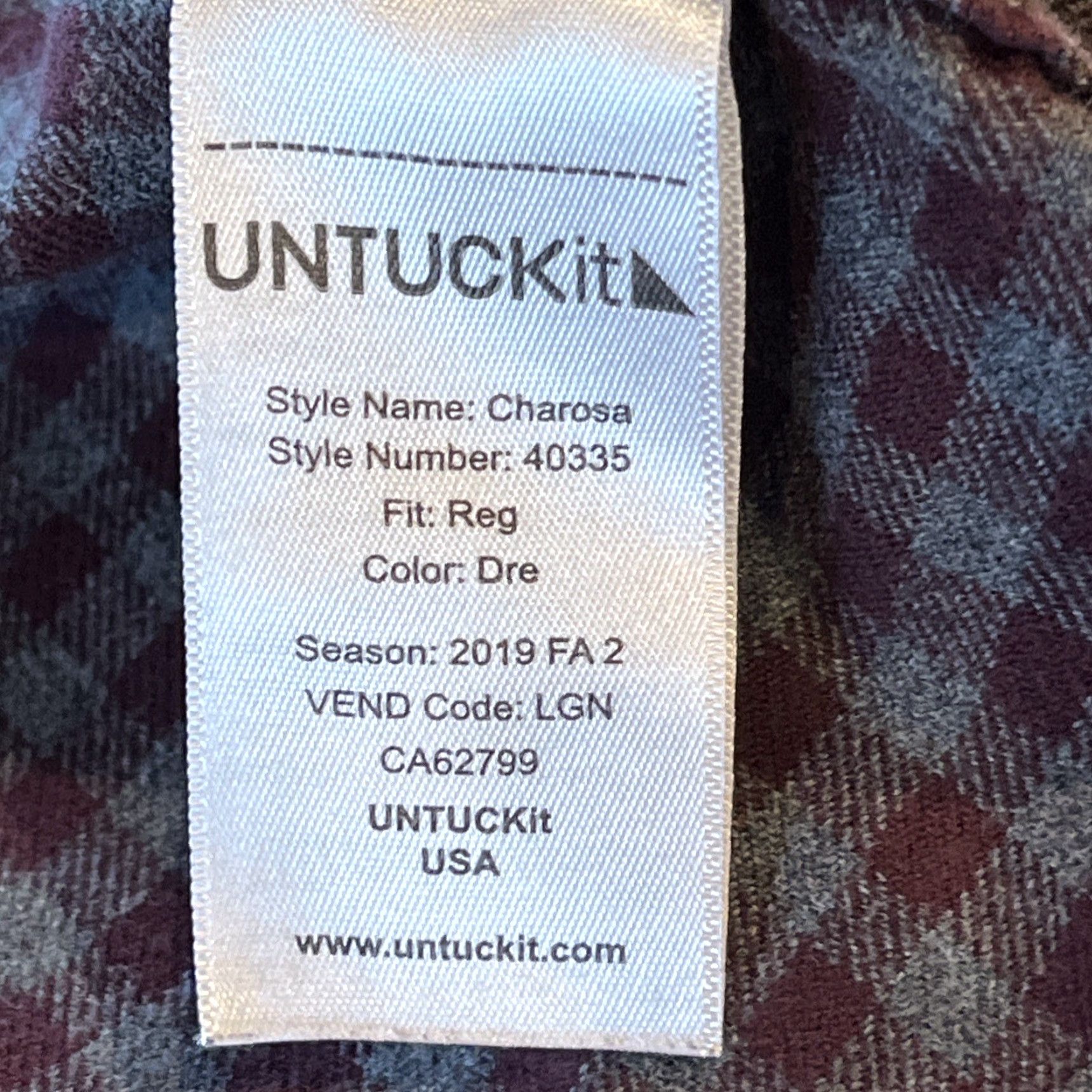 UNTUCKit UNTUCKit Plaid Shirt Cotton Blue Purple Small Button-Up Long Sleeve Mens Regular Fit Casual Size US S / EU 44-46 / 1 - 2 Thumbnail