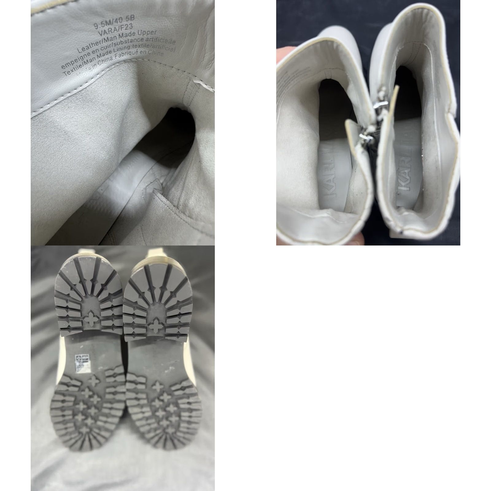 Karl Lagerfeld Karl Lagerfeld Paris Vara Buckled Zip Ankle Boots White Women’s 9.5 Fashion Bootie Ladies 9.5 Size US 10 / IT 40 - 8 Thumbnail