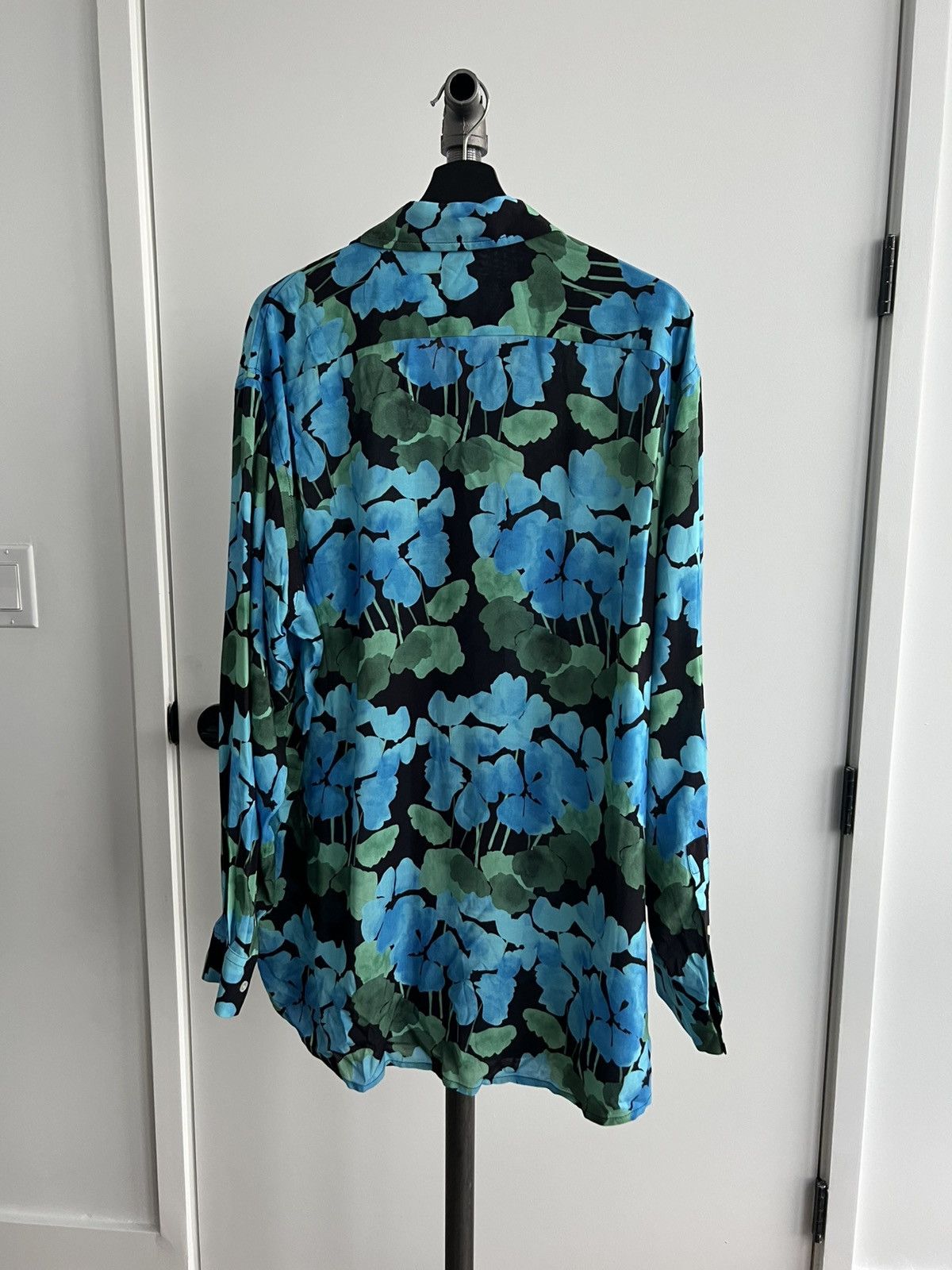 Acne Studios Oversized Blue Floral Shirt Size US M / EU 48-50 / 2 - 6 Thumbnail