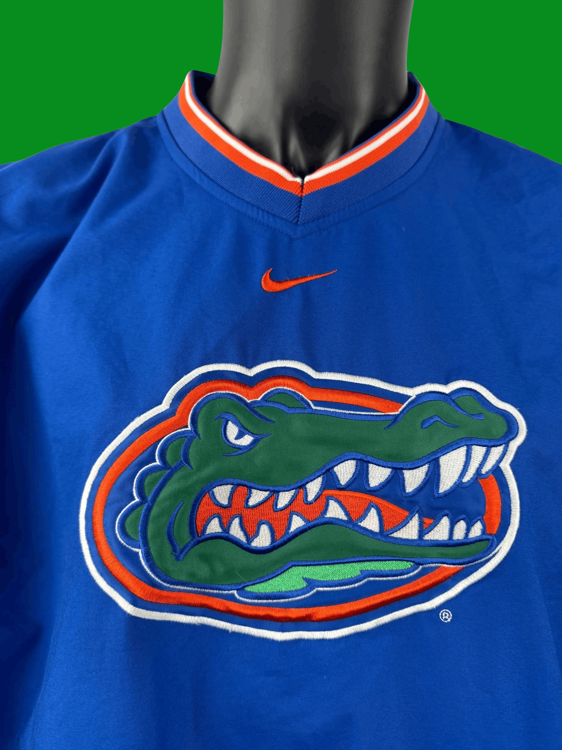 Nike VTG Nike Florida Gators V-Neck Pullover Windbreaker Jacket Size US L / EU 52-54 / 3 - 4 Thumbnail