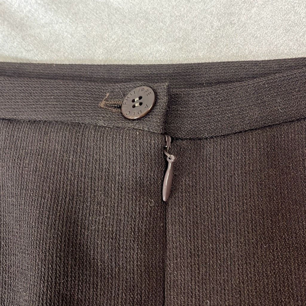 Other Philippe Adec Paris Womens 10 Brown Vintage Wool Blend Penci Size 32" / US 10 / IT 46 - 4 Thumbnail