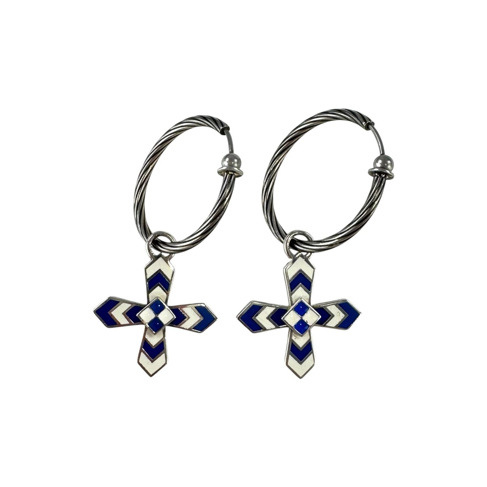 Gucci Gucci Sterling Silver Hoop Earrings Size ONE SIZE - 3 Thumbnail