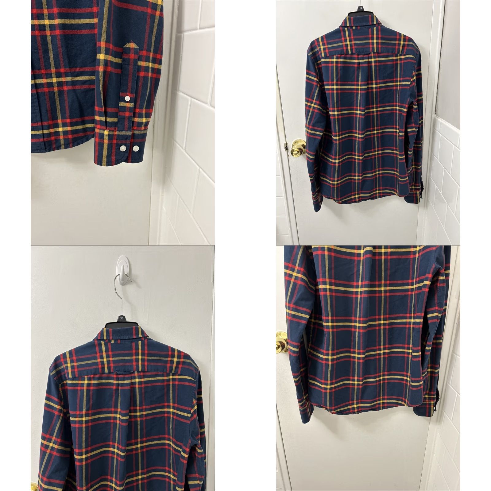 Vintage VINTAGE LL BEAN Signature Shirt Mens S Blue Oxford Plaid Slim Fit Button Down L/S 300556 Size US S / EU 44-46 / 1 - 8 Thumbnail