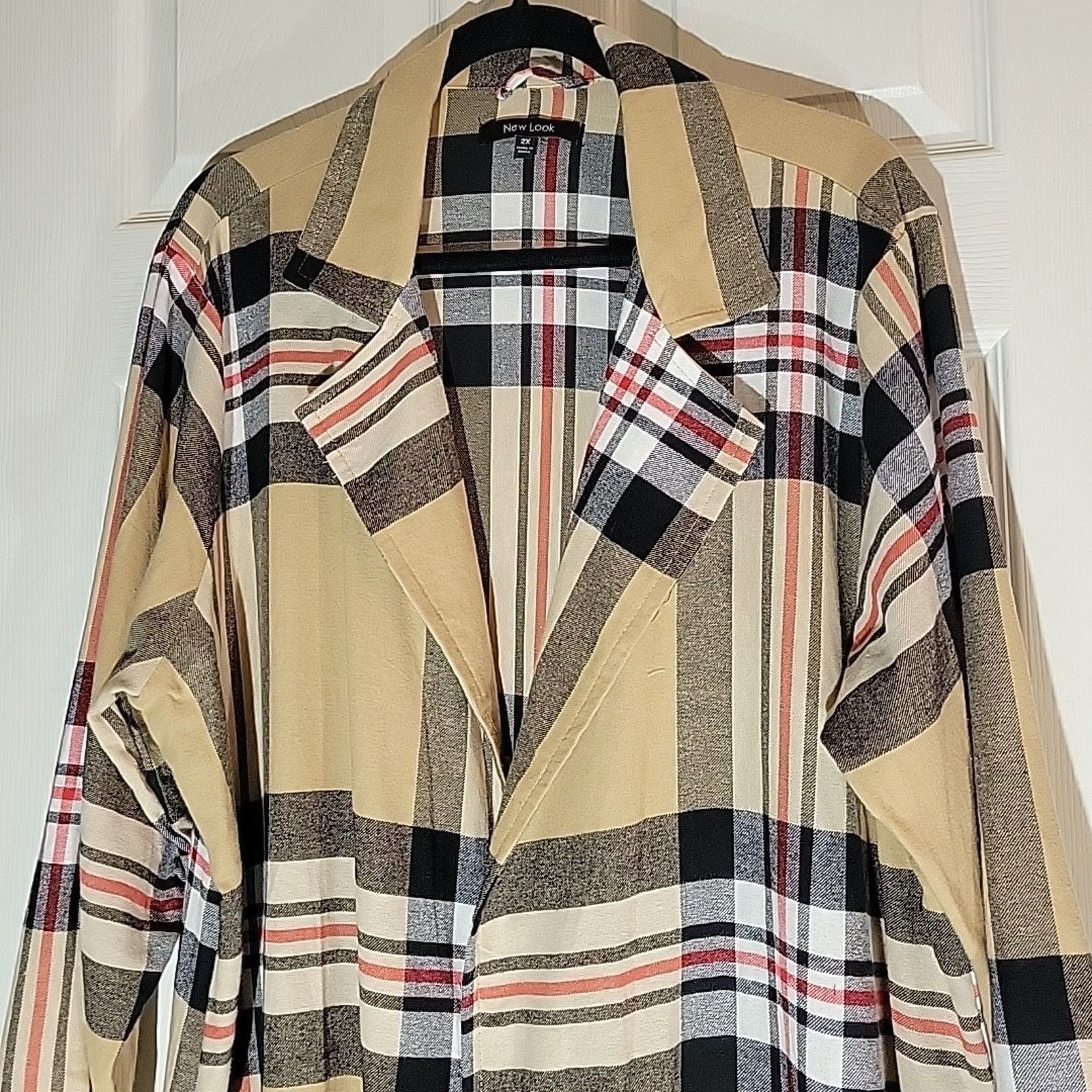 New Look Boho Western Plaid Flannel Shacket Maxi Duster 2x Designer Size XXL / US 16-18 / IT 52-54 - 7 Thumbnail