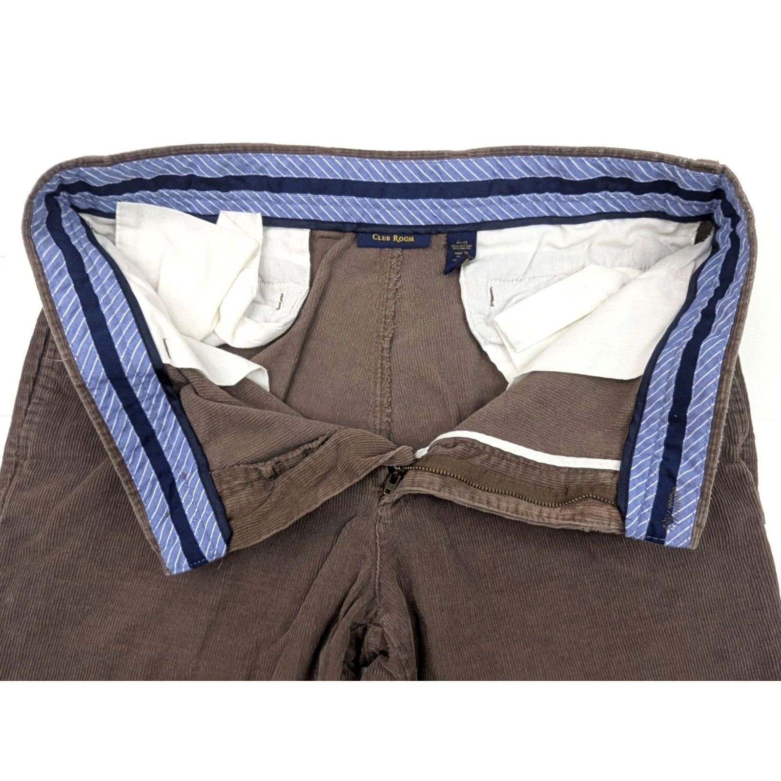 Club Room Club Room Brown Corduroy Straight Pants Men 34x29 Cotton 34 Waist Inseam 27 Straight Leg Casual Workwear Glasses? Size US 34 / EU 50 - 6 Thumbnail