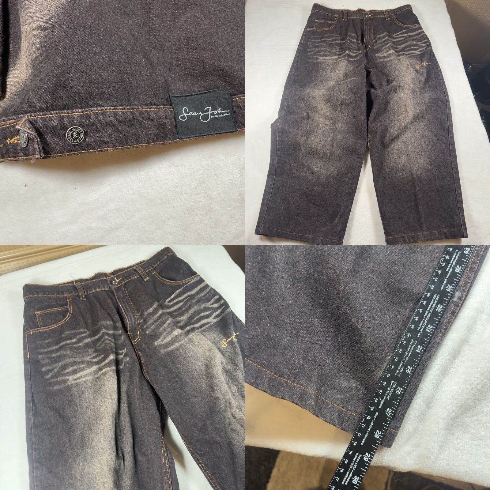 Sean John VINTAGE Sean John Denim Jacket Jeans Set Baggy Hip Hop Mens 38 3XL Brown Denim Y2K Size US 38 / EU 54 - 8 Thumbnail
