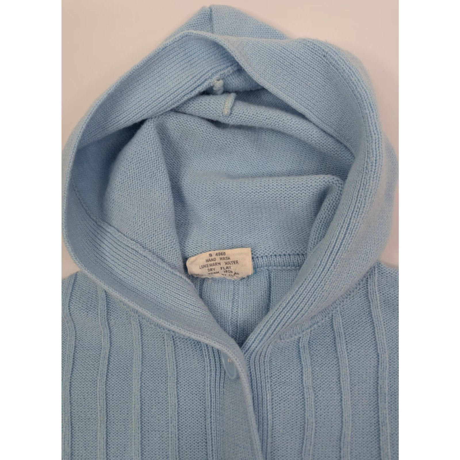 Vintage VINTAGE K-Mart Cardigan Sweater Hoodie Cable Knit Women M Blue 80s 90s Cottagecore Vintage Style Buttons Womens Size M / US 6-8 / IT 42-44 - 7 Thumbnail