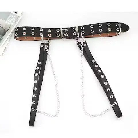 Japanese Brand Punk Style Double-breasted Buttonhole Belt Size ONE SIZE - 3 Thumbnail