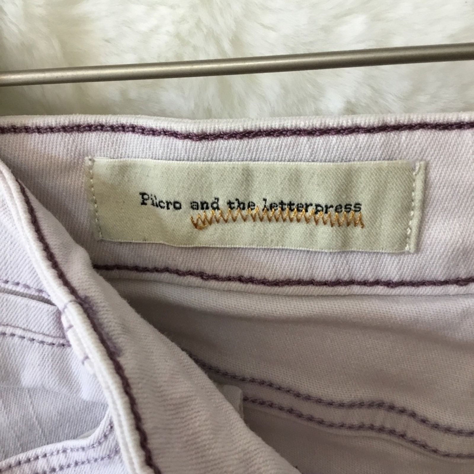 Pilcro and the Letterpress Lavender-Gray Fit/Stet Jeans
