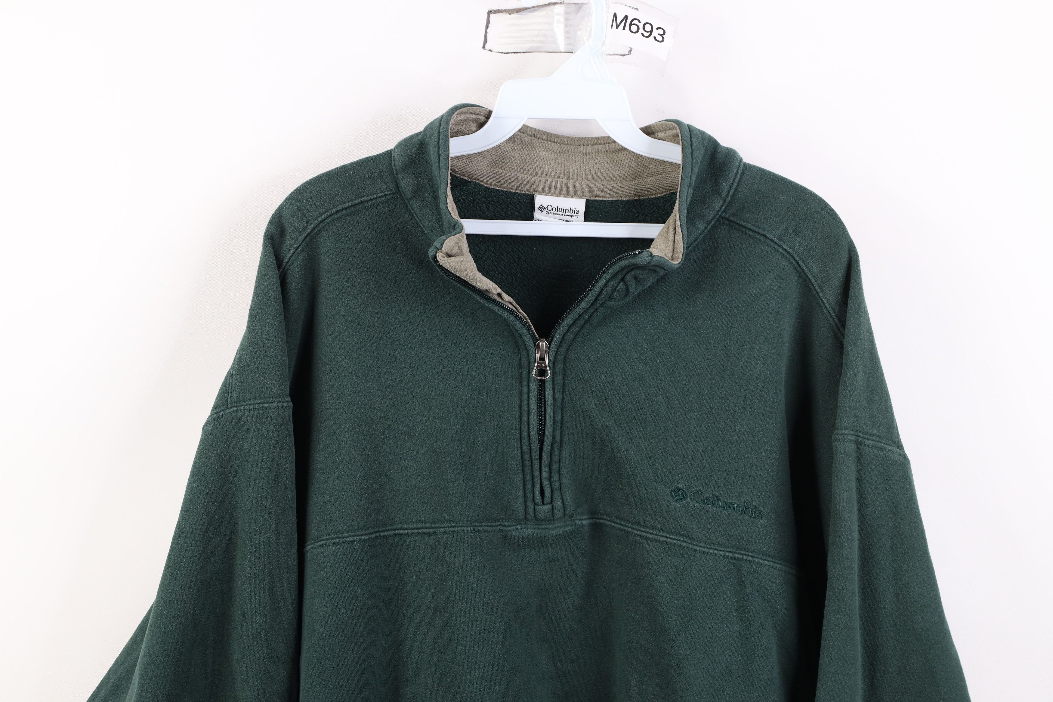 Columbia Vintage 90s Y2K Columbia Elbow Patch 1/4 Half Zip Sweatshirt Size US XXL / EU 58 / 5 - 2 Thumbnail