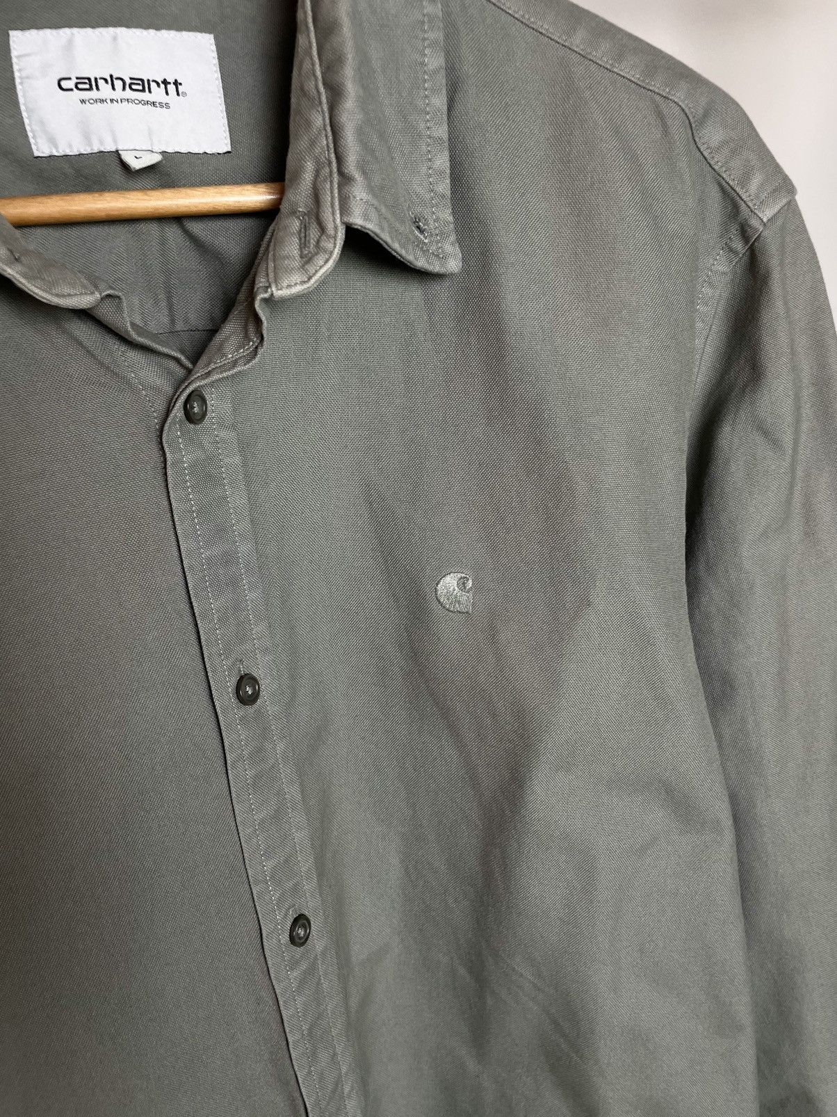 Carhartt Wip CARHARTT WIP 🌲 khaki button up over shirt Size US L / EU 52-54 / 3 - 7 Thumbnail