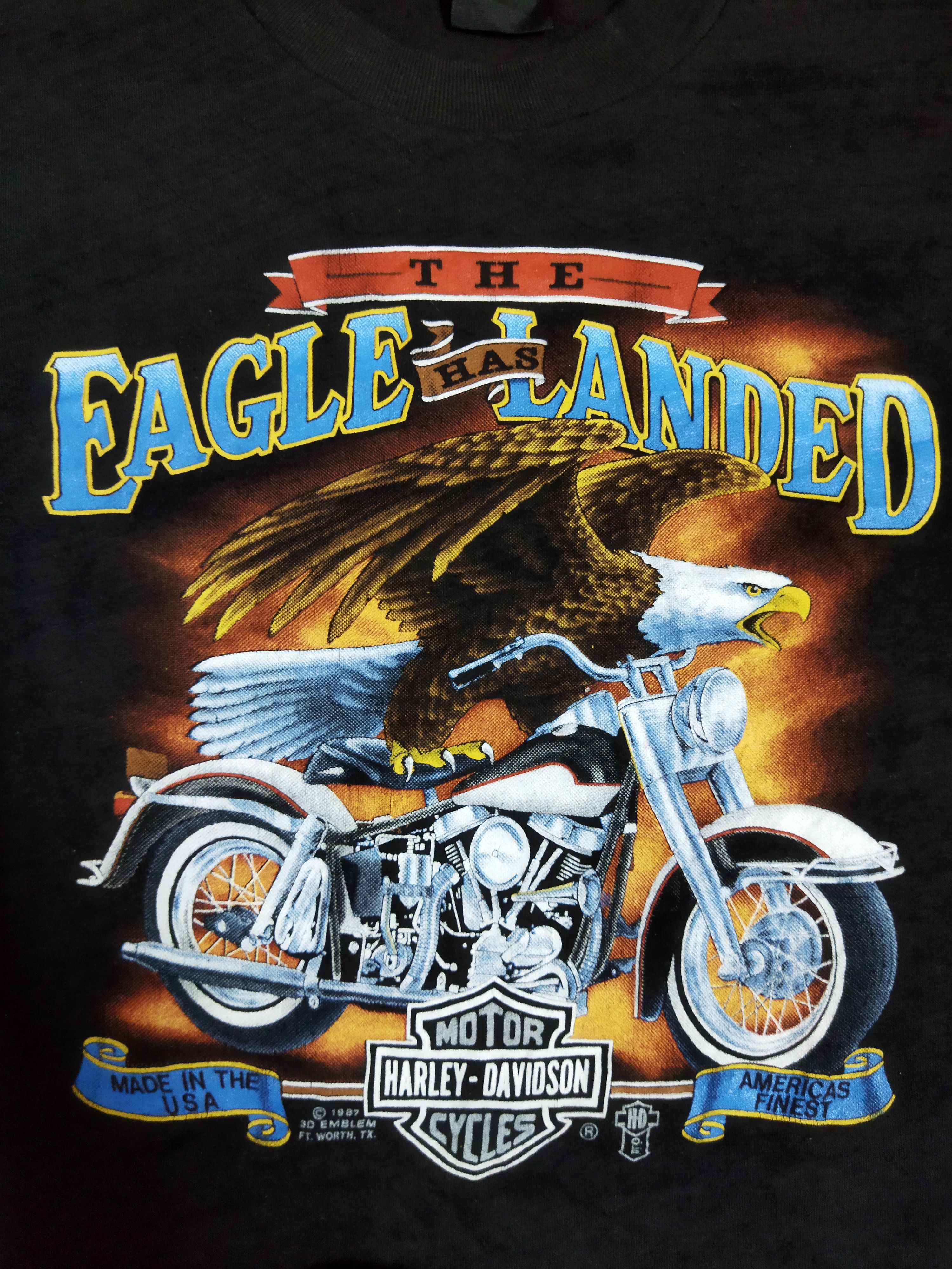 Harley Davidson Vintage 1987 Harley Davidson 3D Emblem Crop Top Size L / US 10 / IT 46 - 3 Thumbnail