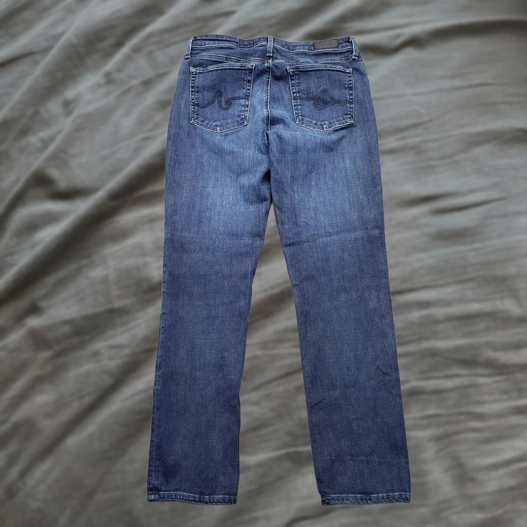 Denime AG Adriano Goldschmied Jeans Womens 30R Blue Denim Stretch Cigarette Ankle 5-Pocket Regular Size 30" / US 8 / IT 44 - 1 Thumbnail
