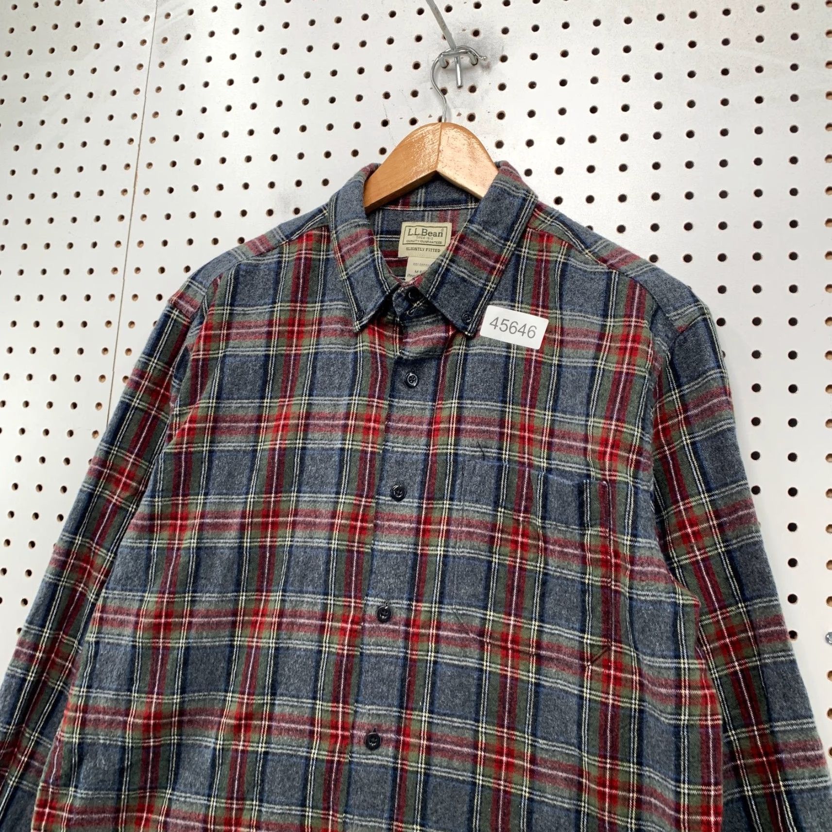 Vintage L.L. Bean Flannel Shirt Mens M Gray Red Plaid Long Sleeve Button-Up Casual Winter Fall Outdoor Size US M / EU 48-50 / 2 - 4 Thumbnail