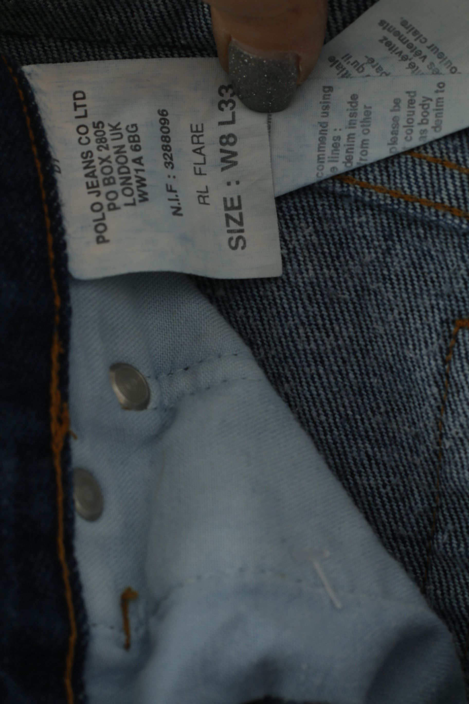 Polo Ralph Lauren Polo Jeans Ralph Lauren Women 8 Jeans Trousers Navy 1005 Size 30" / US 8 / IT 44 - 3 Thumbnail