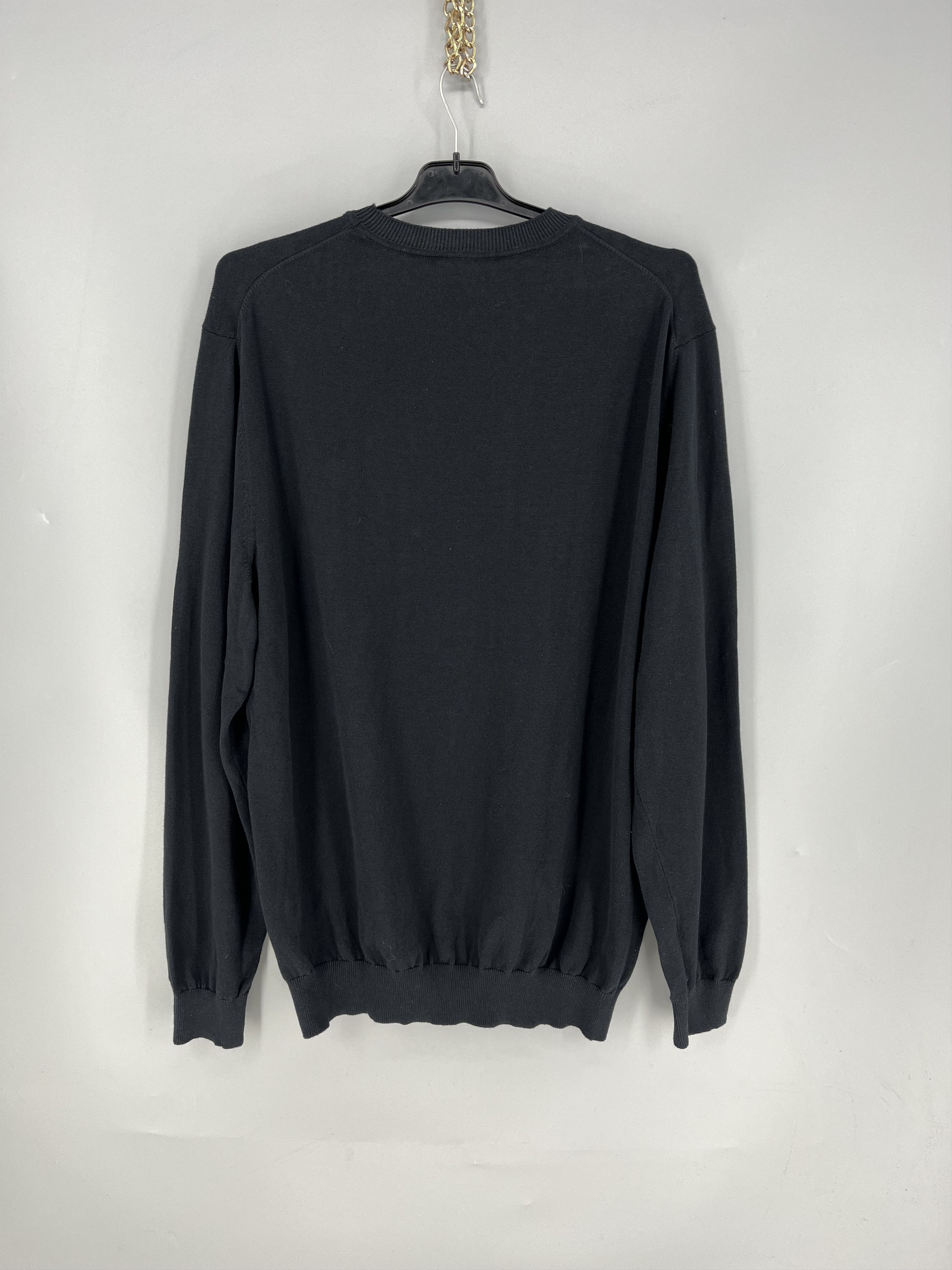 Hugo Boss HUGO BOSS Sdorito Sweater XL Black Red 100% Cotton Size US XL / EU 56 / 4 - 11 Thumbnail