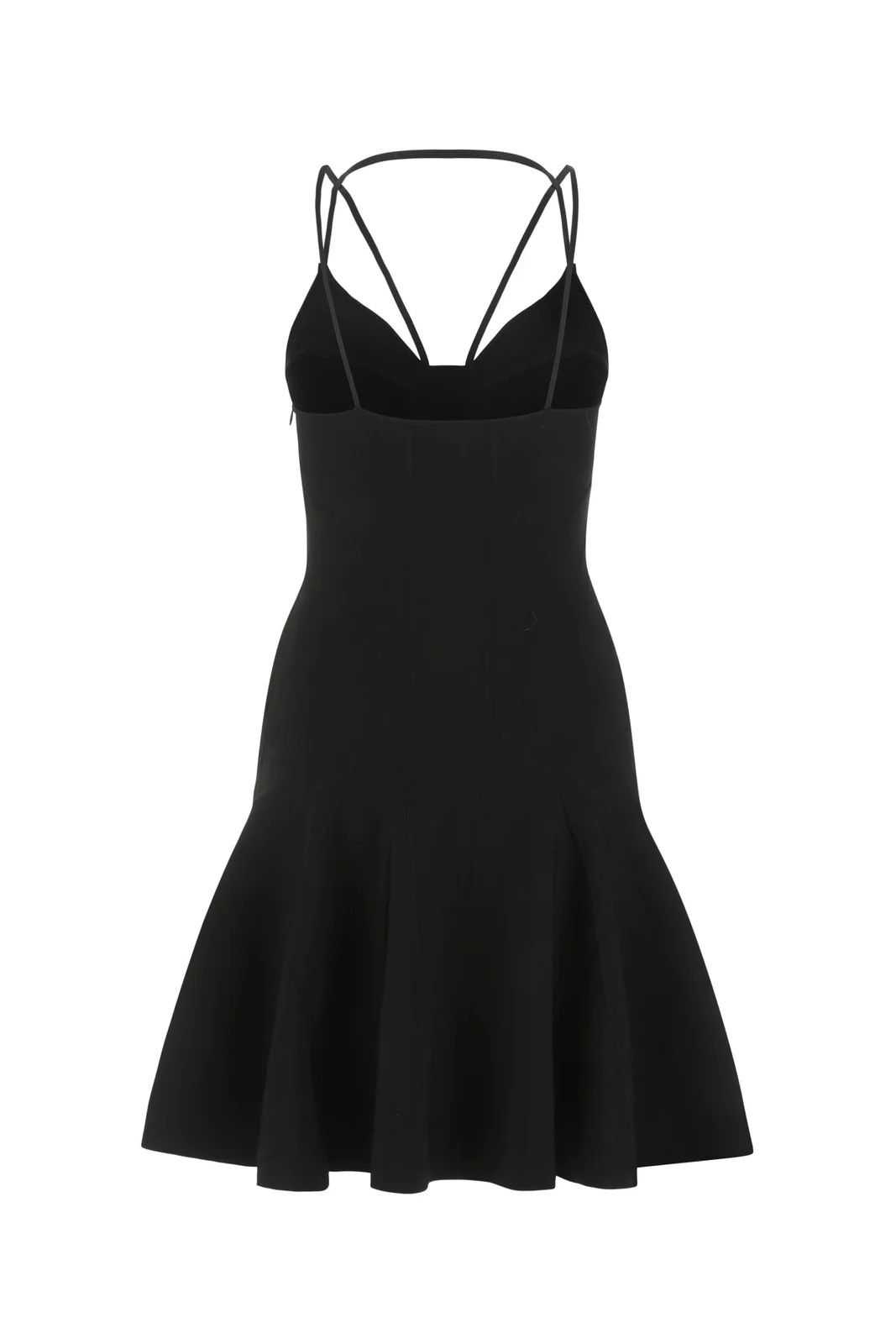 Alexander McQueen o1y0325 Midi Dress in Black Size L / US 10 / IT 46 - 2 Thumbnail