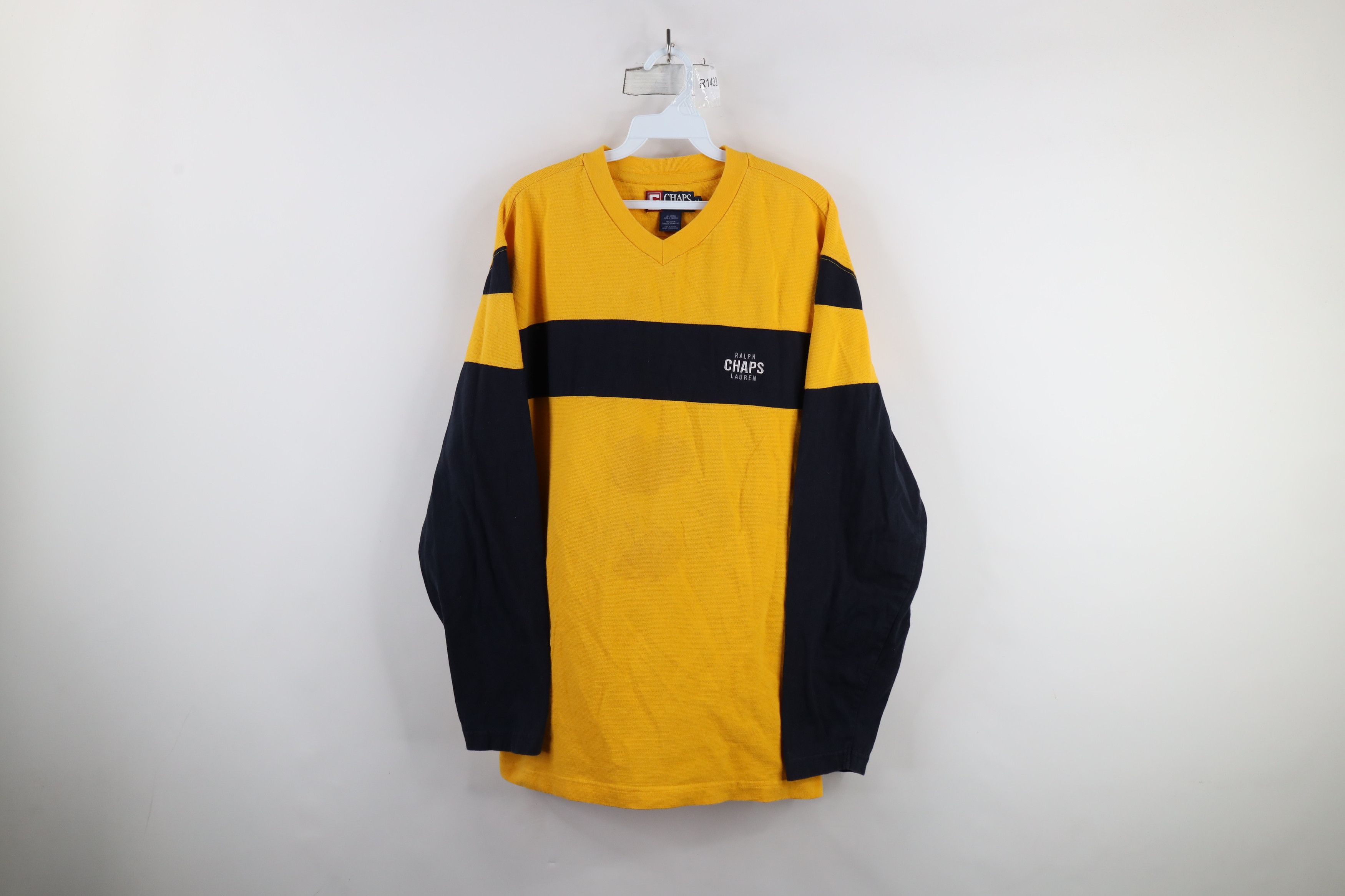 Ralph Lauren × Vintage Vintage 90s Chaps Ralph Lauren Thermal Waffle Knit T-Shirt Size US M / EU 48-50 / 2 - 1 Thumbnail