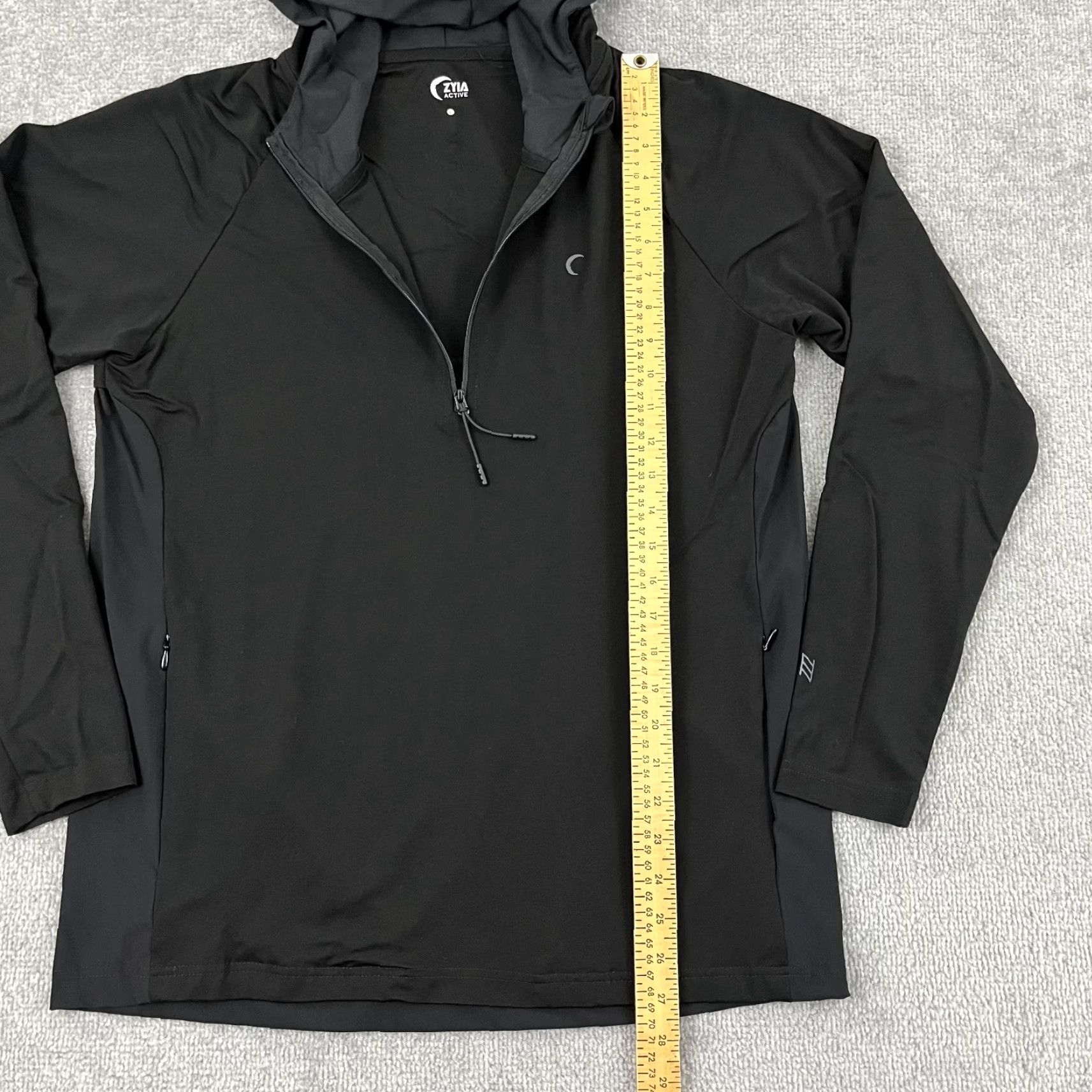 Vintage Zyia Active Jacket Mens L Black 1/2 Zip Pullover Running Training Gym Jacket Mens Large Black Half Zip Lightweight Breathable Regular Fit Size US L / EU 52-54 / 3 - 5 Thumbnail