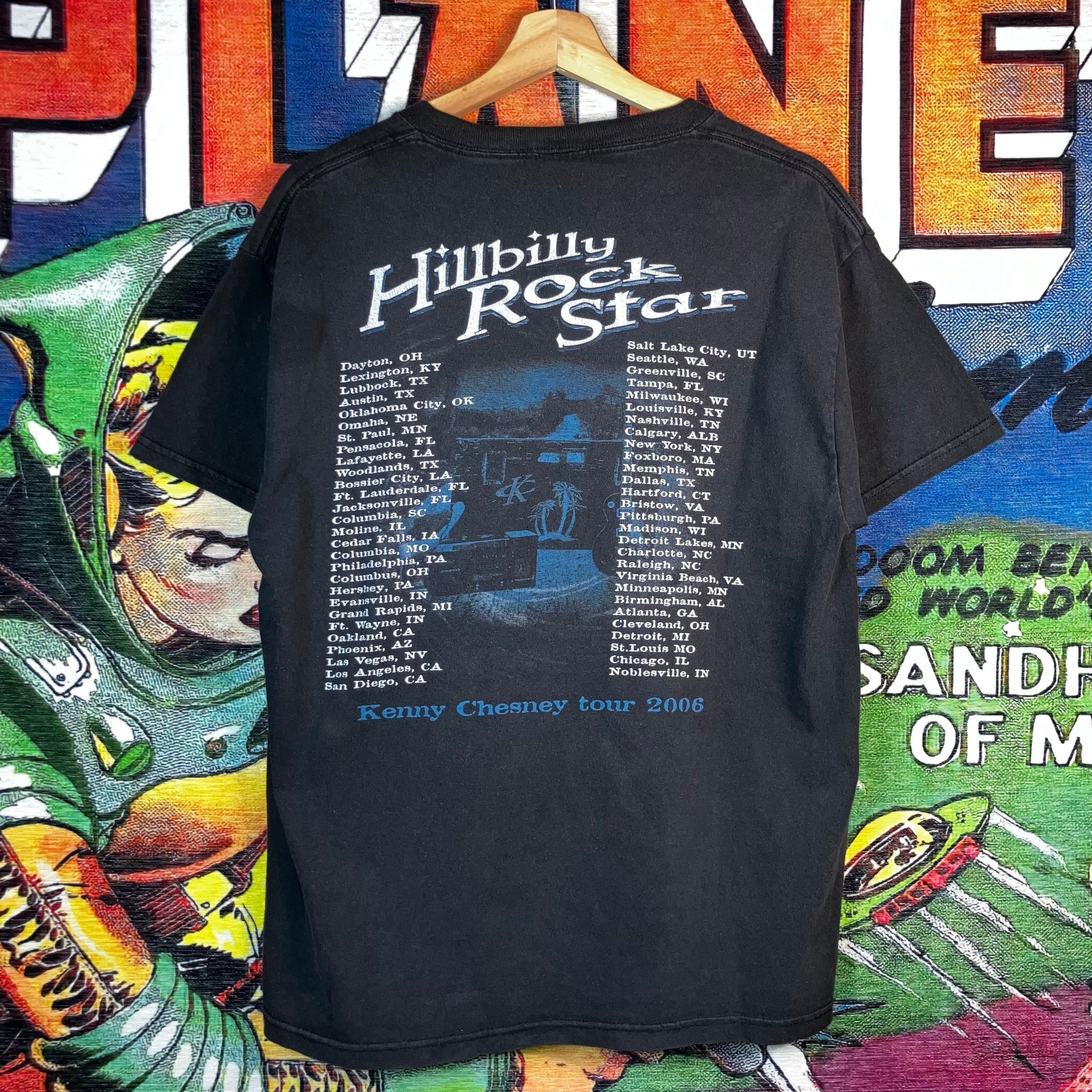 Vintage Vintage 90s Kenny Chesney K Clive Hillbilly Rockstar Tour Te Size US M / EU 48-50 / 2 - 2 Thumbnail