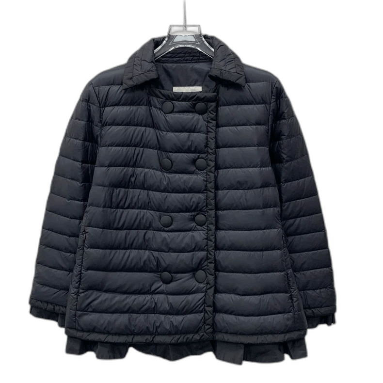 Moncler Moncler Black Double-Breasted Puffer Jacket Size L / US 10 / IT 46 - 1 Thumbnail