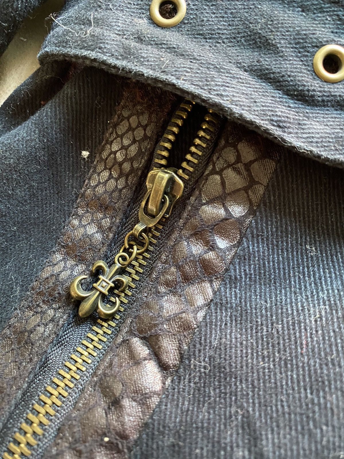 Isamu Katayama Backlash Bernings sho faux fur snake skin jacket Size US M / EU 48-50 / 2 - 7 Thumbnail