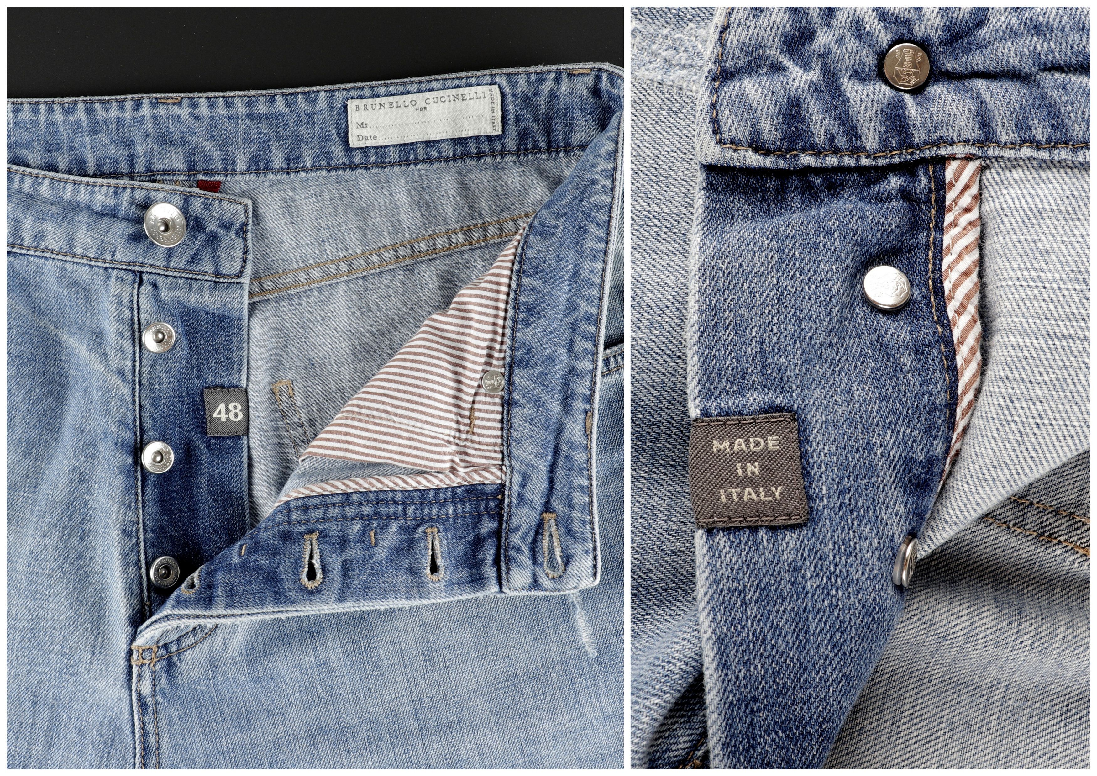 Brunello Cucinelli BRUNELLO CUCINELLI Size IT48 Distressed Blue Denim Jeans Size US 32 / EU 48 - 4 Thumbnail