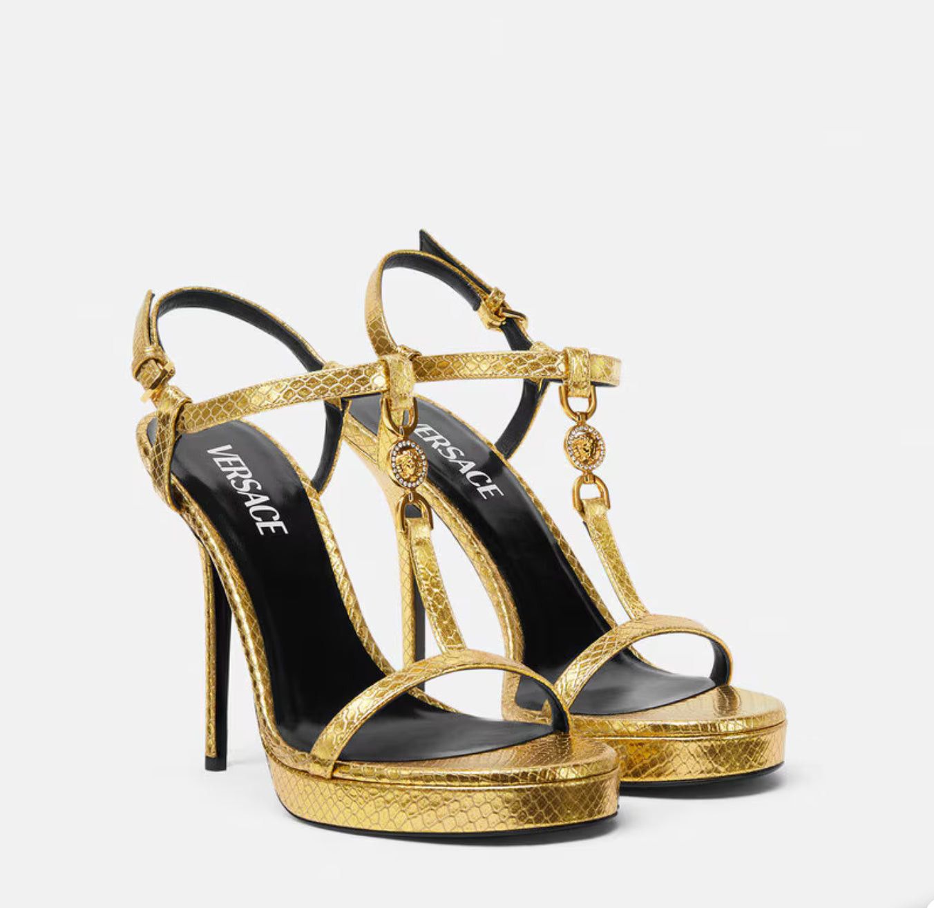 Versace Versace Medusa ‘95 Snake Effect Sandals 115mm SIZE 44 Size ONE SIZE - 1 Thumbnail