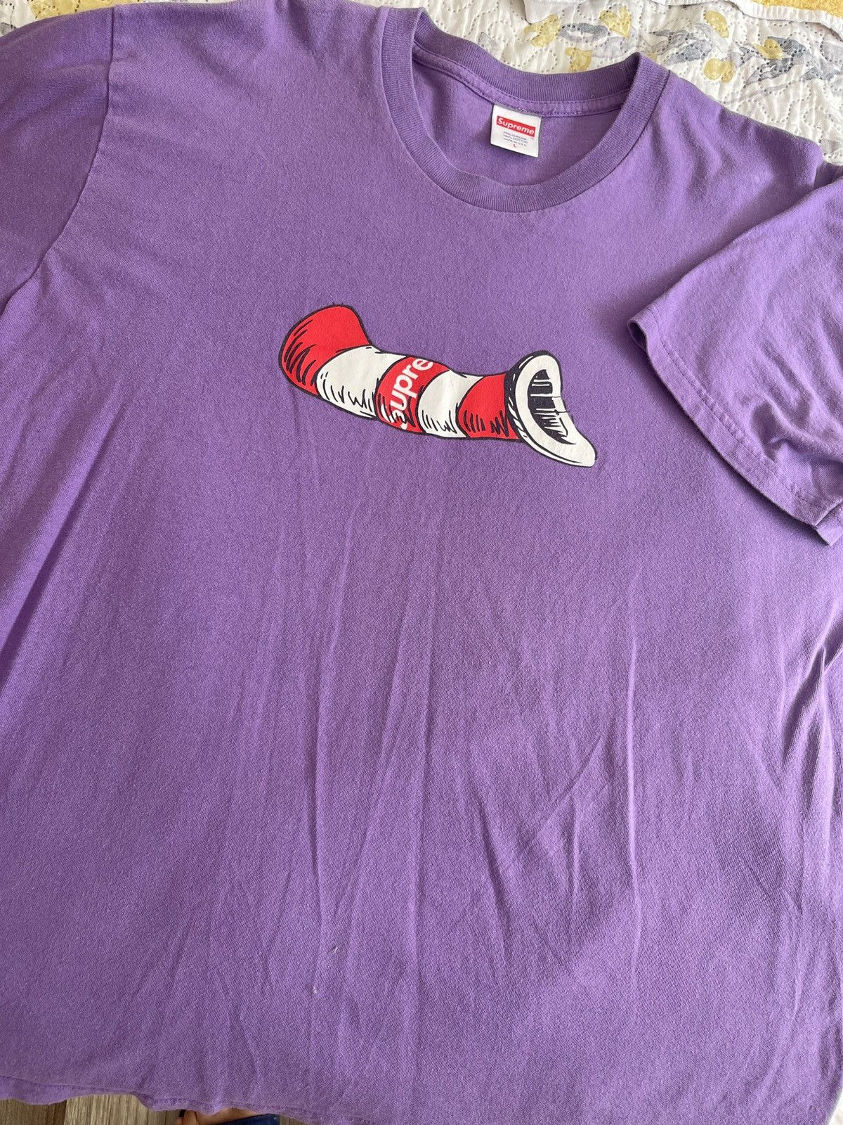 Supreme cat in the hat tee purple online