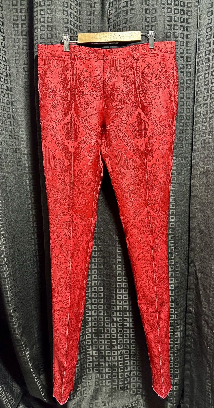 Dolce & Gabbana Dolce & Gabbana sicilia red jacquard suit Size 50L - 3 Thumbnail