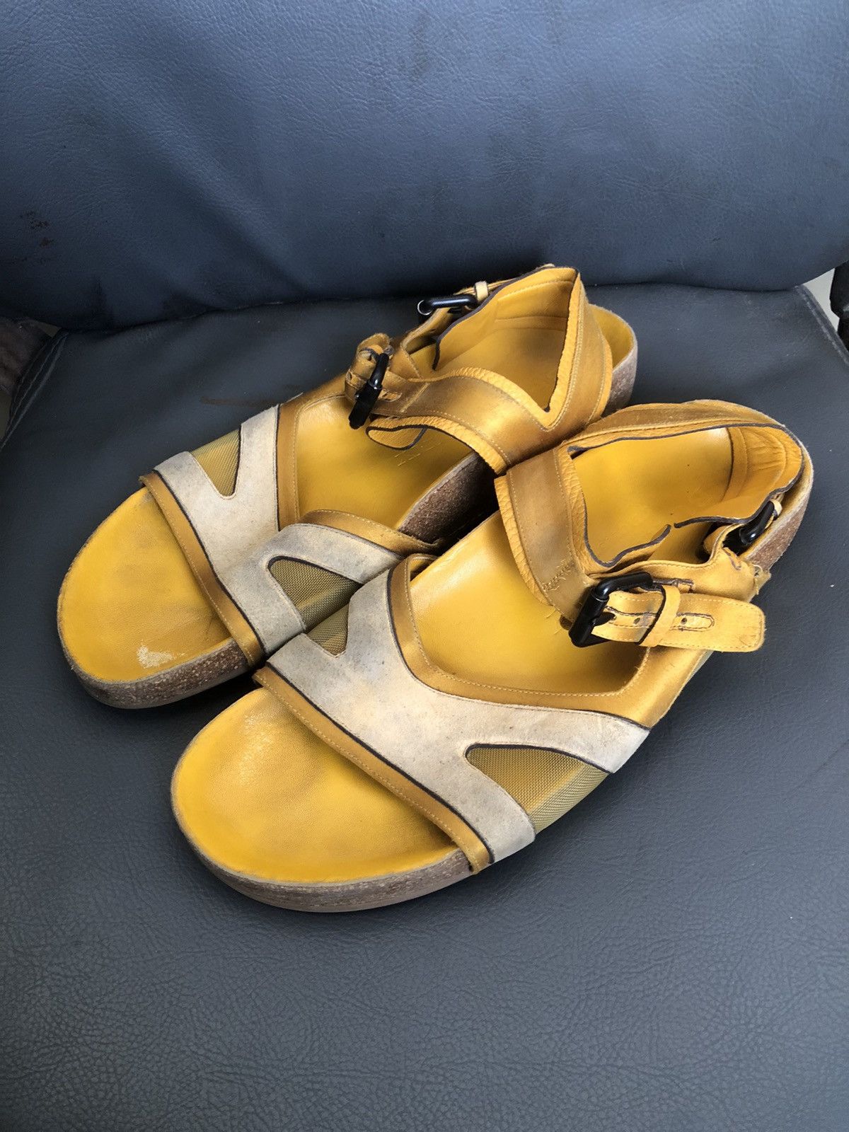 Burberry Prorsum Burberry Yellow Leather Men’s Sandals Size 42 Size US 8 / EU 41 - 2 Thumbnail