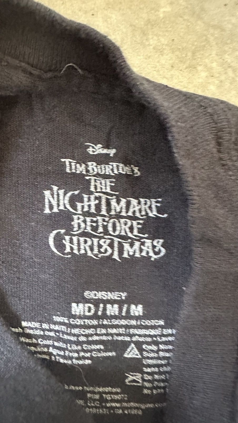 Disney JACK SKELLINGTON TIM BURTON THE NIGHTMARE BEFORE CHRISTMAS Size US S / EU 44-46 / 1 - 4 Thumbnail