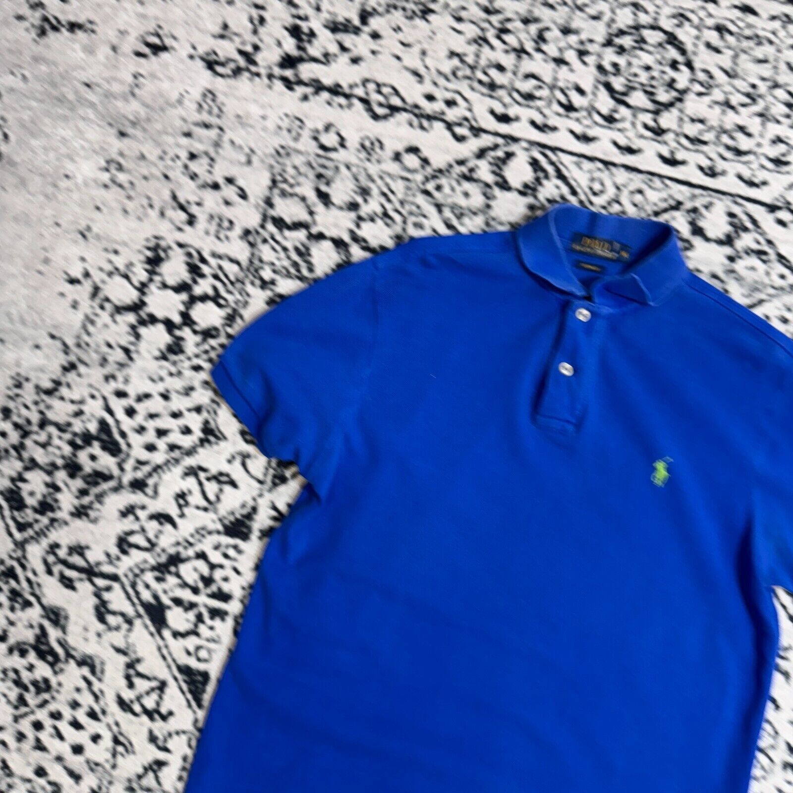 Ralph Lauren × Vintage Vintage Ralph Lauren Blue Cotton Polo Shirt Size M 90s Y2K Size US M / EU 48-50 / 2 - 3 Thumbnail