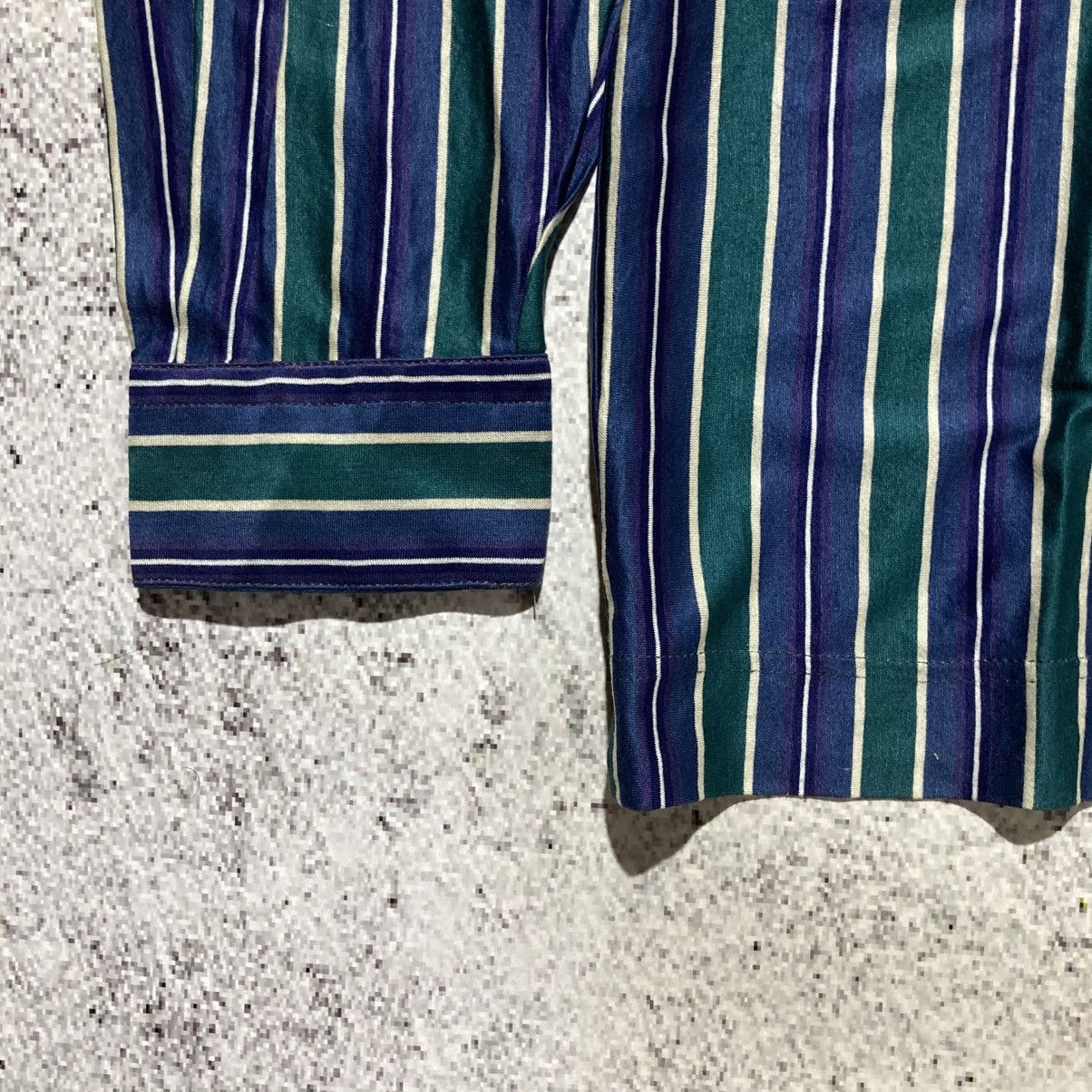 Japanese Brand 🇮🇹 1990s Vintage Pavesi Polvato Silk Striped Shirt Luxury Size US L / EU 52-54 / 3 - 10 Thumbnail