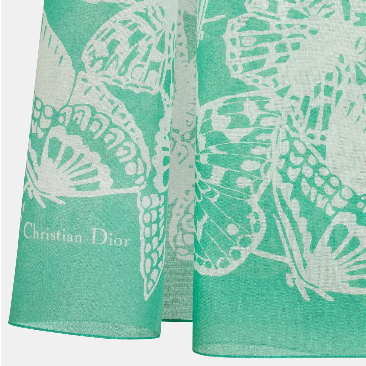 Dior o1bcso1str0226 Size:OS/Butterflies Sarong in Sea Green/White Size ONE SIZE - 4 Thumbnail