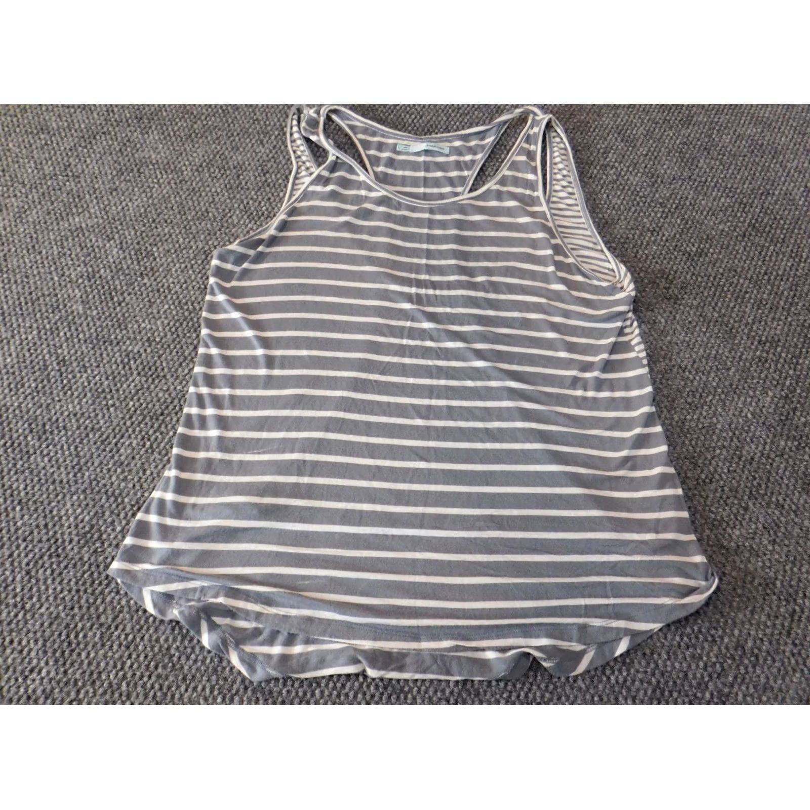 Vintage Maurices Womens Blouse L Blue Striped Sleeveless Pullover Casual Shirt Size L / US 10 / IT 46 - 2 Thumbnail