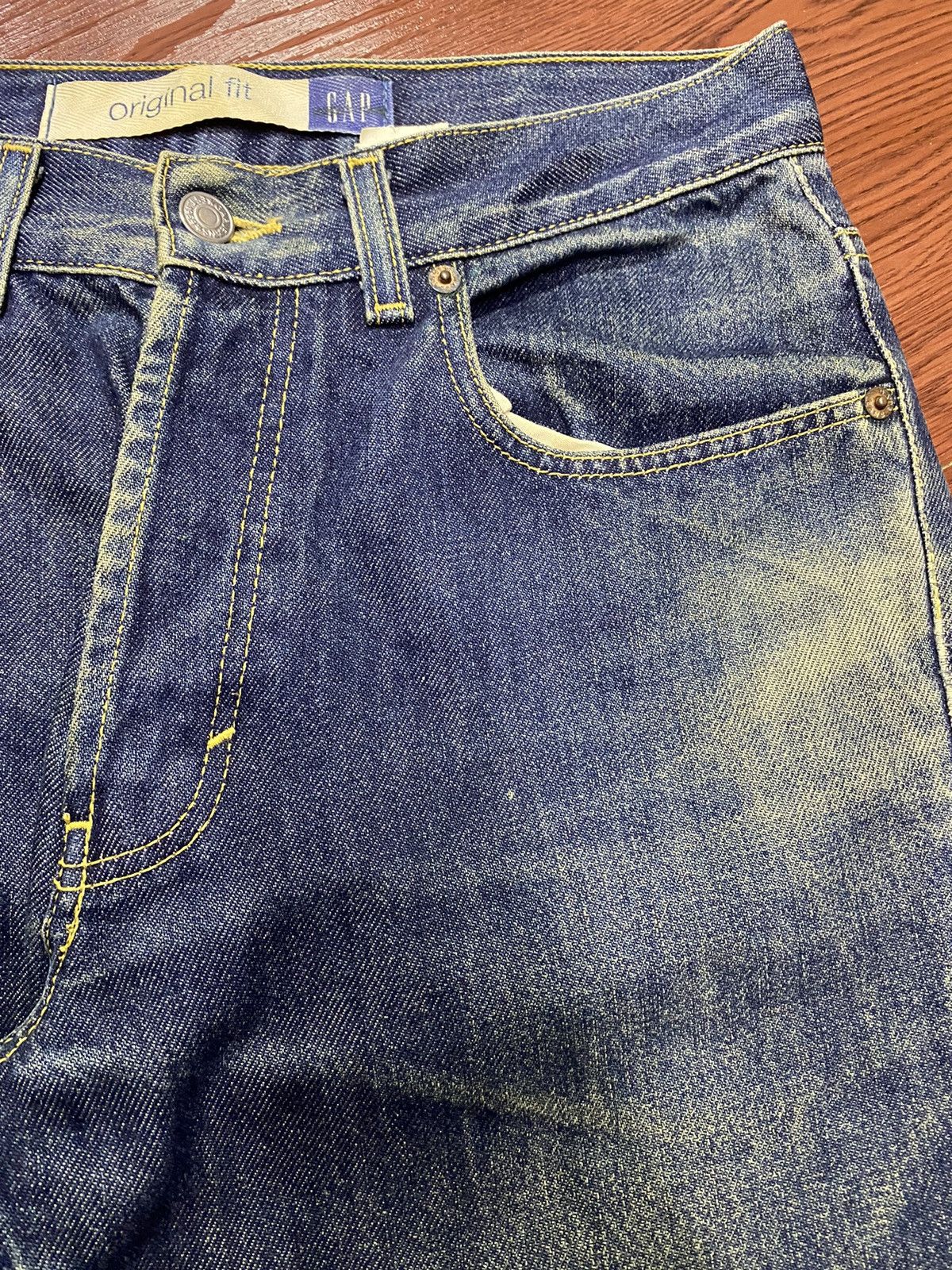 Gap Vtg Y2K Gap Original Jeans Bleached Distressed Loose Jeans Size US 29 - 8 Thumbnail