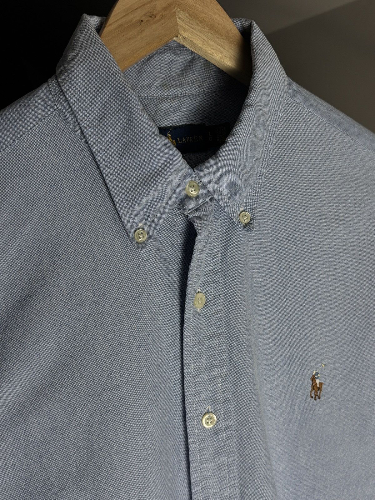 Ralph Lauren Ralph Lauren classic blue long sleeve vintage oxford shirt Size US L / EU 52-54 / 3 - 3 Thumbnail