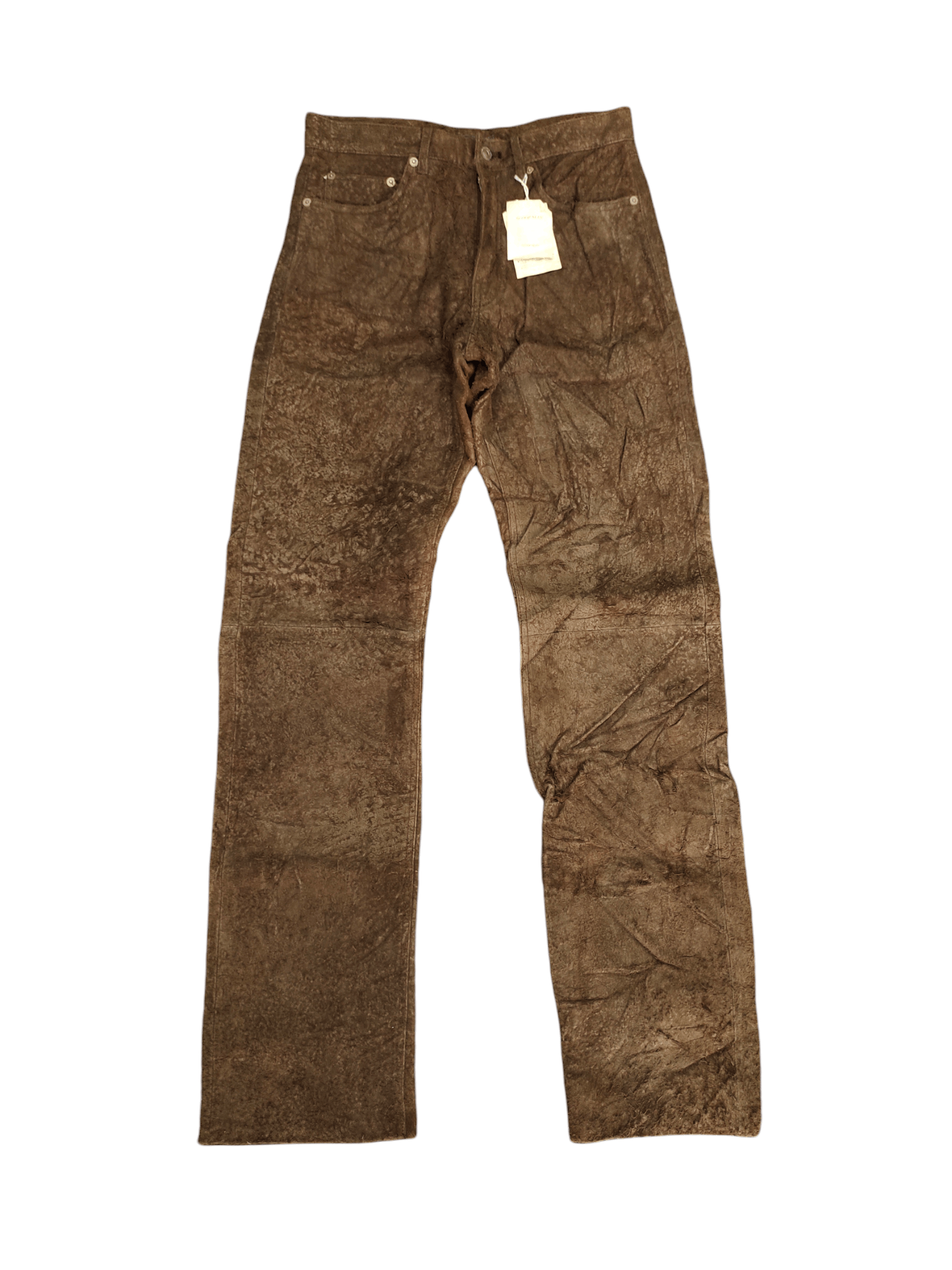 If Six Was Nine Vintage Scoop Man Cowhide Suede Leather Pants | Grailed