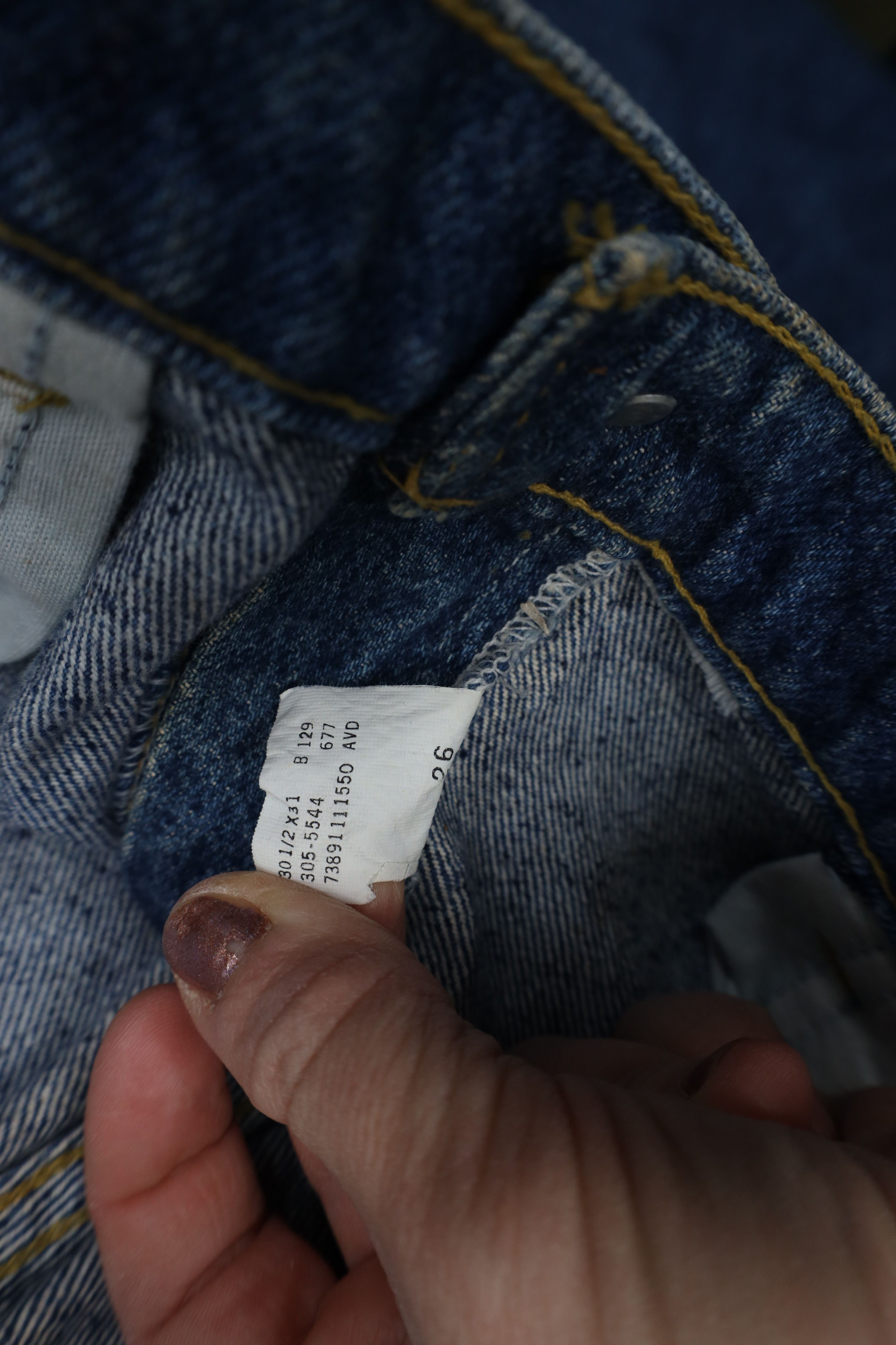 Lee Deadstock Vintage 90s Lee Denim Jeans Blue Pepper Wash USA Size 36" / US 14 / IT 50 - 10 Thumbnail
