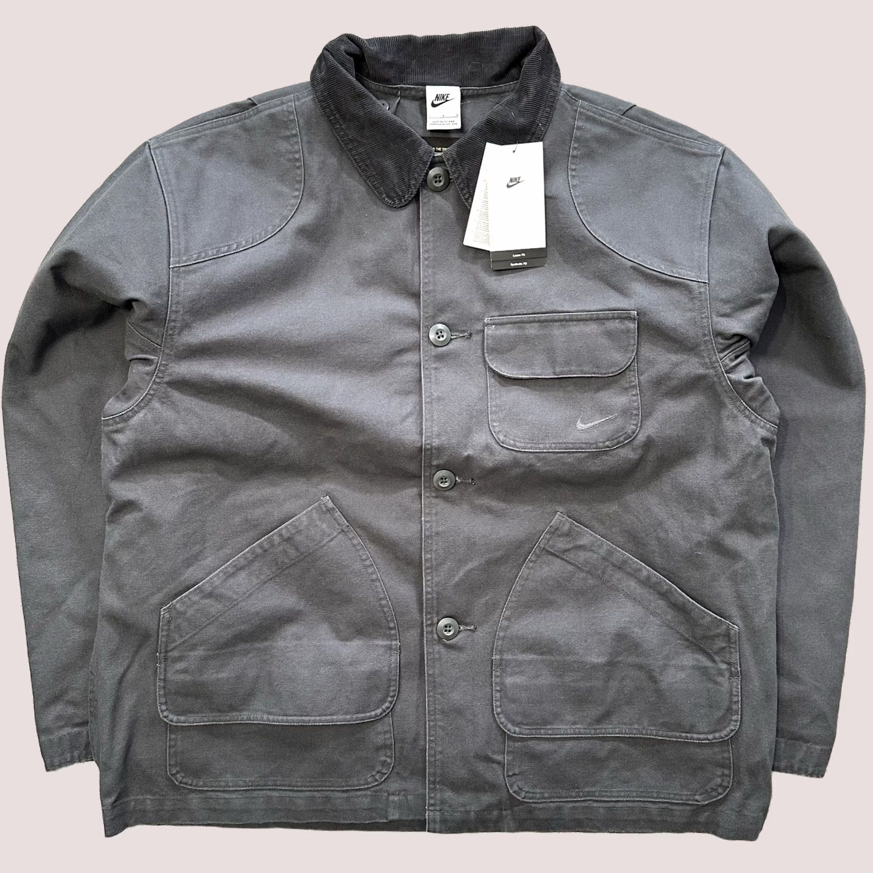 Nike Nike Life Flannel Lined Barn Coat Heavy Chore Grey Mens L Detachable Lining Jacket Size US L / EU 52-54 / 3 - 1 Thumbnail