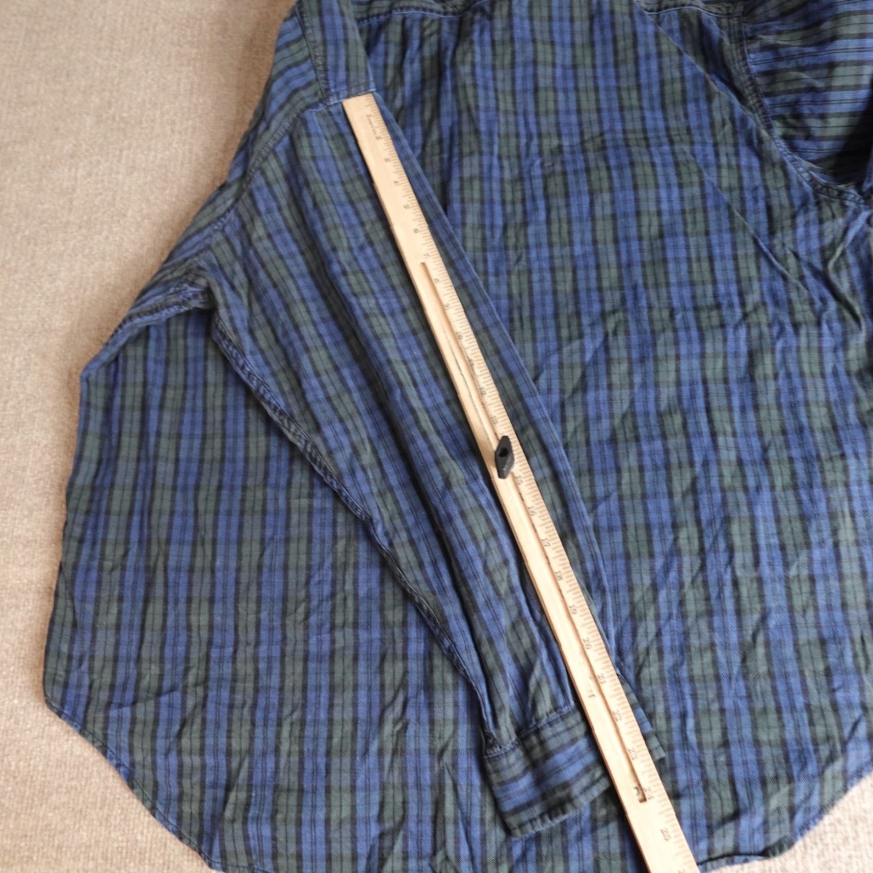 Tommy Hilfiger VINTAGE Tommy Hilfiger Shirt XL Blue Green Embroidered Buttons Men’s Button-Up Long Sleeve Regular Fit Size US XL / EU 56 / 4 - 6 Thumbnail