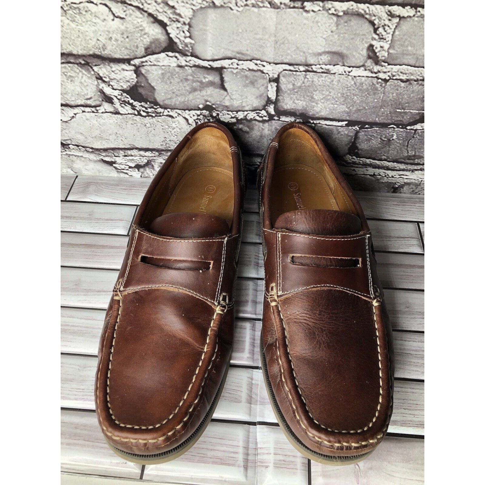 Windsor Smith Samuel Windsor Brown Leather Penny Loafers Casual Boat Shoes Size US 9.5 / EU 42-43 - 15 Thumbnail