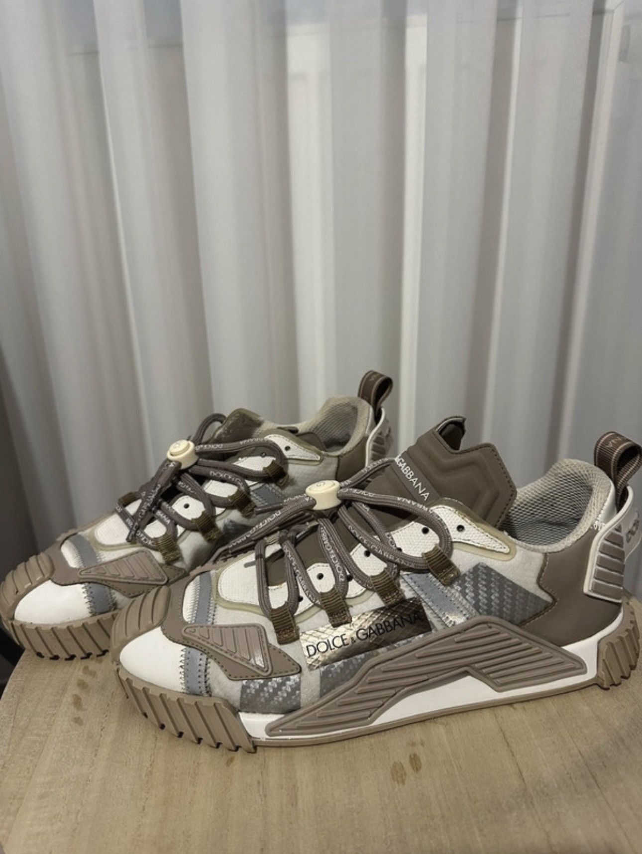 Dolce & Gabbana Dolce& Gabbana Sneaker NS1 Beige White Size US 7 / EU 40 - 2 Thumbnail