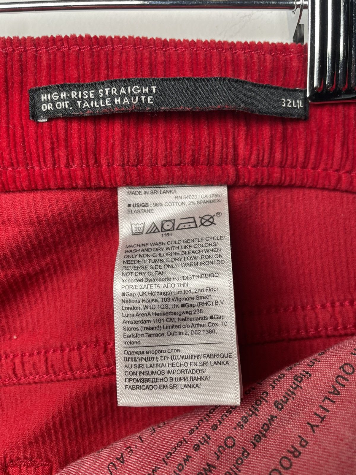 Banana Republic Banana Republic Red Corduroy Straight 32x31 Size US 31 - 7 Thumbnail