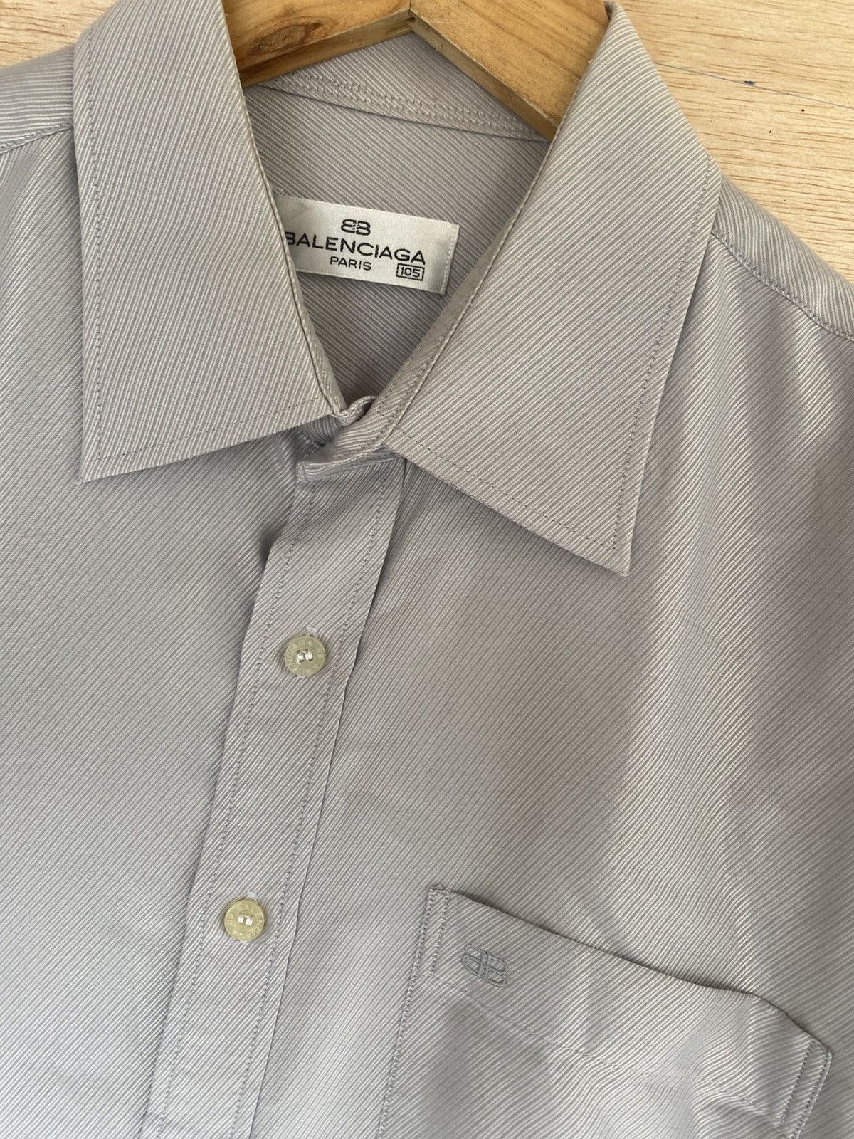 Balenciaga Balenciaga 90s Button Up Pin Stripe Shirts Size US L / EU 52-54 / 3 - 3 Thumbnail