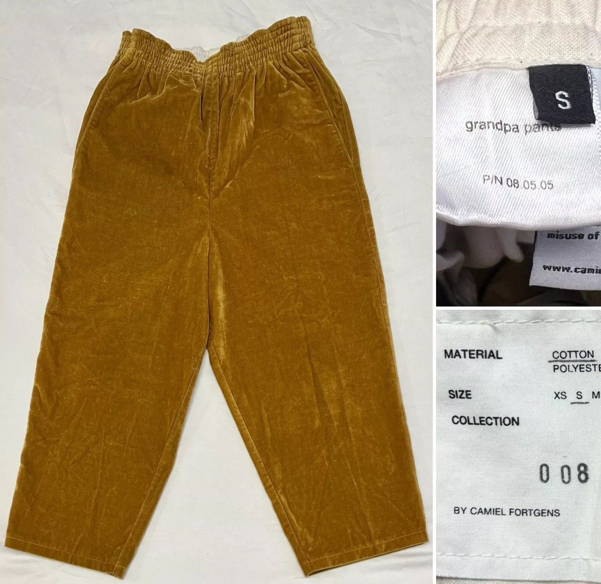 Camiel Fortgens Camiel Fortgens Grandpa Pant Men’s S Velvet Wide Crop Size US 30 / EU 46 - 1 Thumbnail