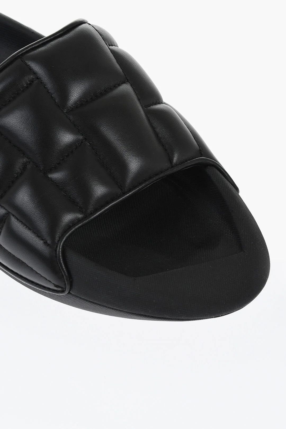 Balmain og1mm0326 Quilted Leather Sandals in Black Size US 6 / IT 36 - 4 Thumbnail
