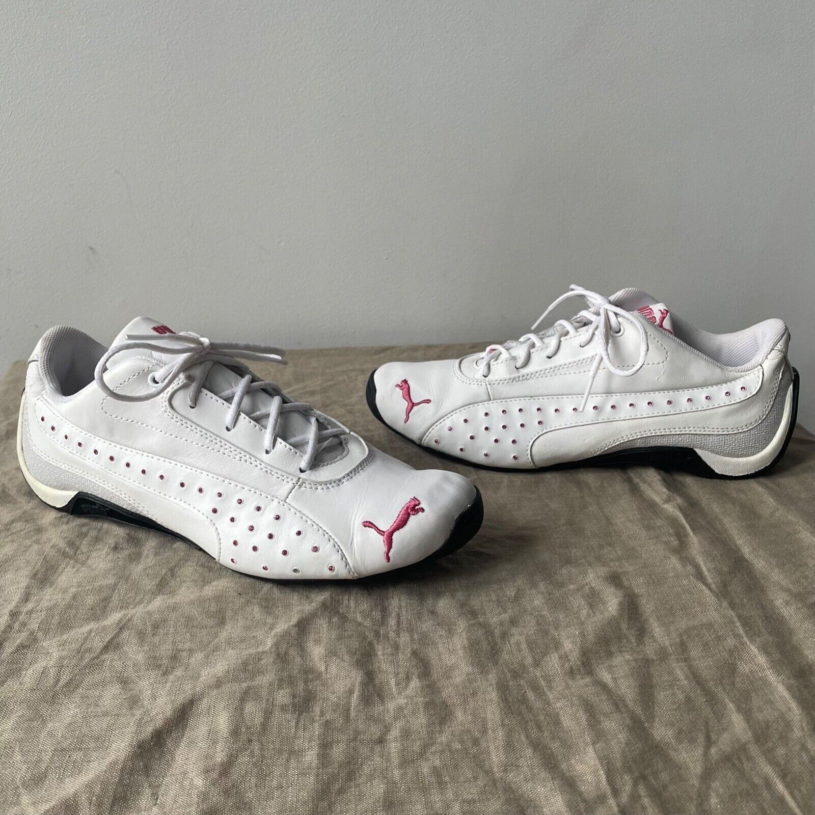 Puma Puma Y2K Vintage Racing Rhinhstones Flat Trainers 8419AC Size US 8.5 / IT 38.5 - 1 Thumbnail